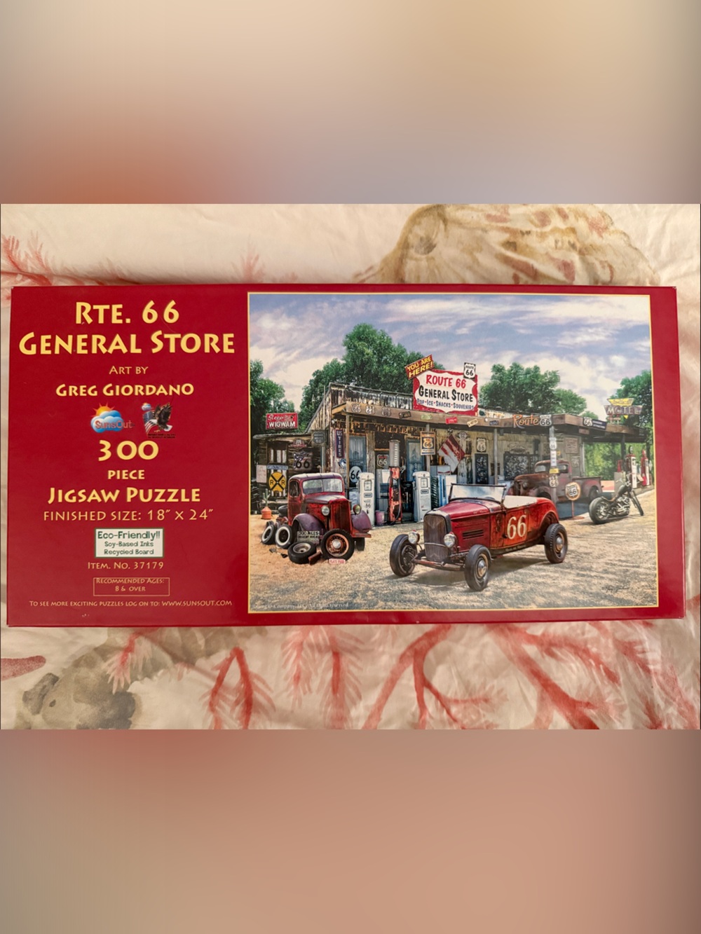 SunsOut “Rte. 66 General Store” 300-Piece Jigsaw Puzzle - Red